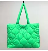 pretty persuasions Quilted Nylon Tote Bag - green
