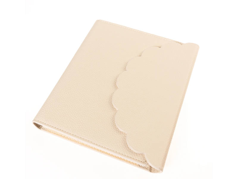 Graphique De France Taupe 6 x 8 Vegan Leather Wrap Journal