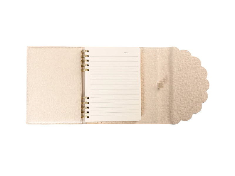 Graphique De France Taupe 6 x 8 Vegan Leather Wrap Journal