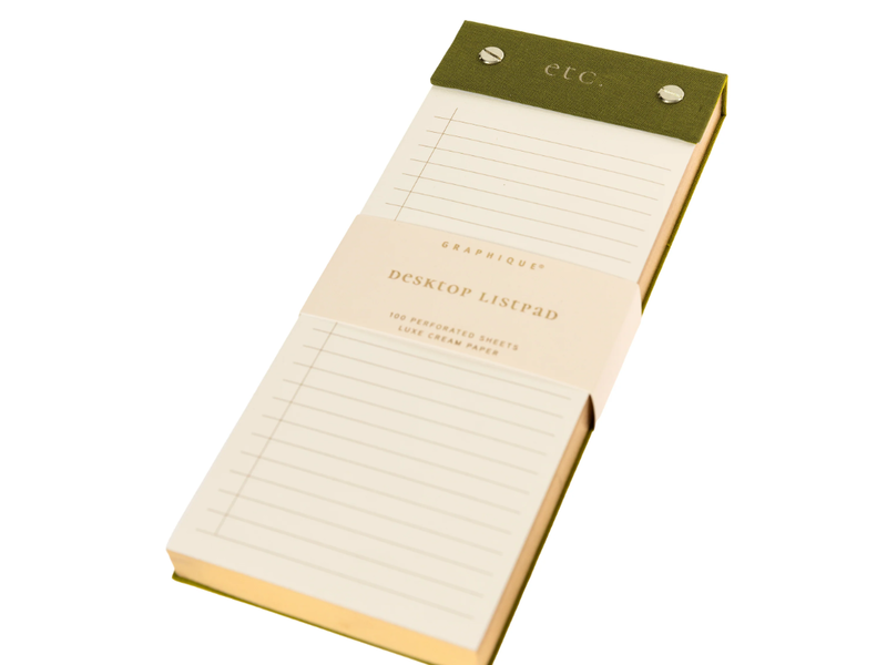 Graphique De France Olive Post-Bound List Pad