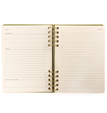 Graphique De France Olive Green 6 x 8 Fabric-Covered Journal with Magnetic Bookmarks