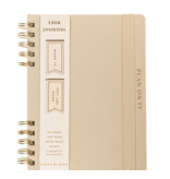 Graphique De France Taupe 6 x 8 Fabric-Covered Journal with Magnetic Bookmarks
