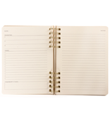 Graphique De France Taupe 6 x 8 Fabric-Covered Journal with Magnetic Bookmarks