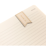 Graphique De France Taupe 6 x 8 Fabric-Covered Journal with Magnetic Bookmarks