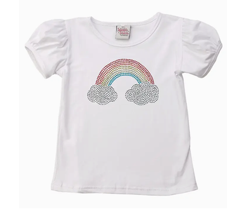 Studded Rainbow Puff Sleeve Tee