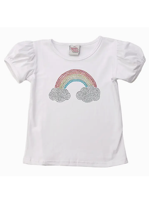 Studded Rainbow Puff Sleeve Tee