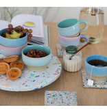 Creative Co-OP Resin & Terrazzo Coasters, Set of 4 Tied with Jute