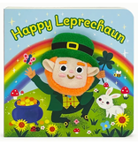 cottage door press Happy Leprechaun St. Patrick's Day Finger Puppet Board Book
