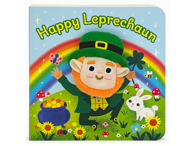 cottage door press Happy Leprechaun St. Patrick's Day Finger Puppet Board Book