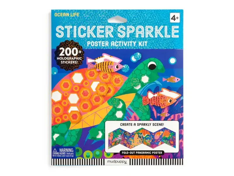 Chronicle Books Ocean Life Sticker Sparkle Poster Activity Kit