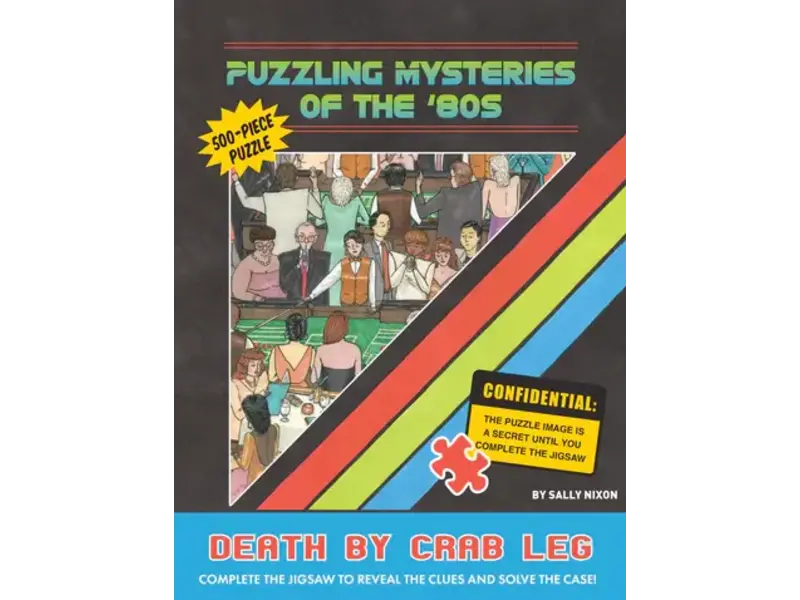 Chronicle Books Puzzling Mysteries of the 80s - Death by Crab Leg 500-Piece Puzzle
