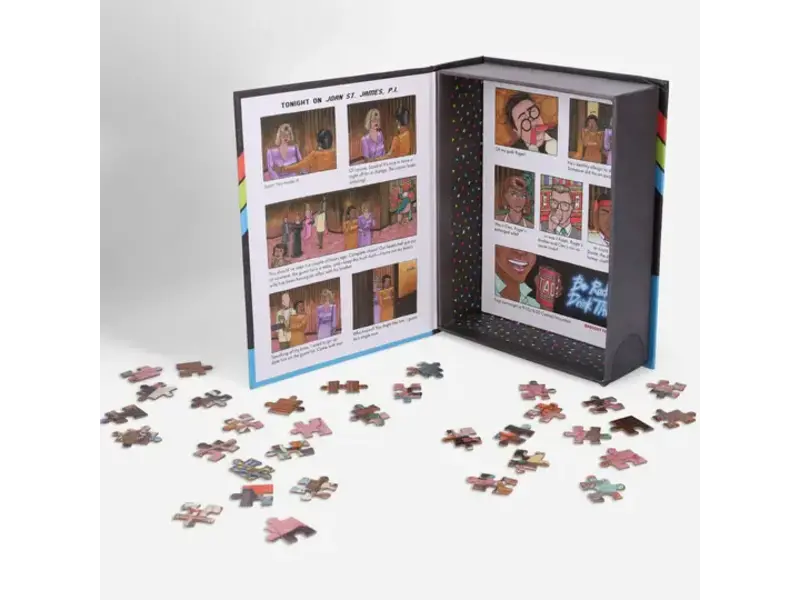 Chronicle Books Puzzling Mysteries of the 80s - Death by Crab Leg 500-Piece Puzzle