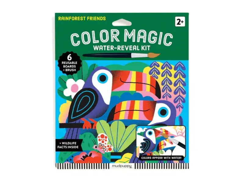 Chronicle Books Rainforest Friends Color Magic Water-Reveal Kit