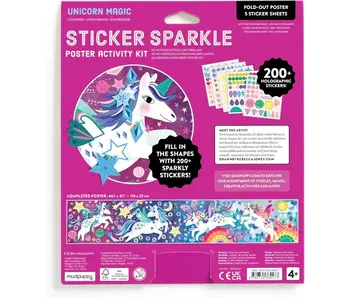 Unicorn Magic Sticker Sparkle Poster Activity Kit