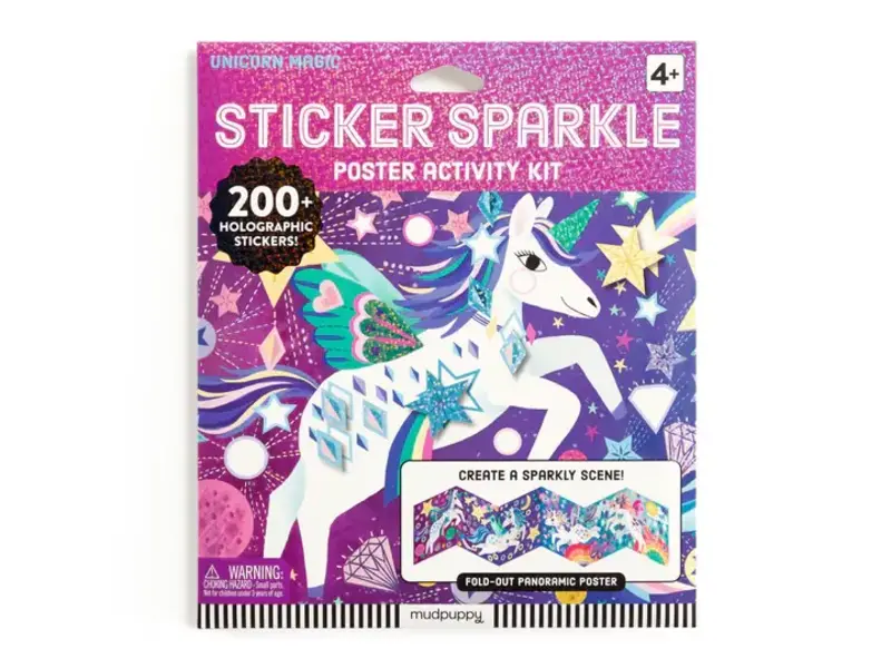 Chronicle Books Unicorn Magic Sticker Sparkle Poster Activity Kit