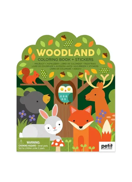 Woodland Coloring Book + Stickers