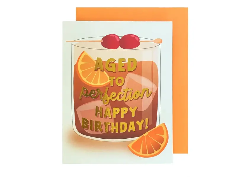 The Social Type Aged To Perfection Whiskey Birthday Card