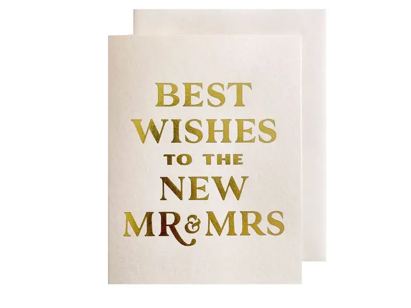 The Social Type Best Wishes Wedding Card
