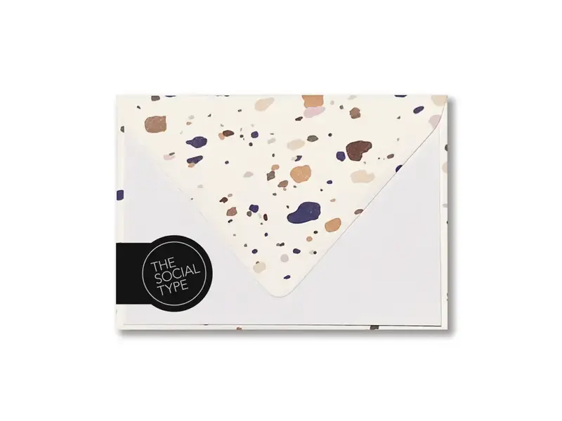 The Social Type Terrazzo Petite Patterned Envelope Note Set