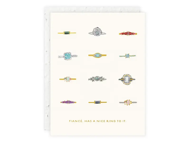 Seedlings Fiancé Engagement Card