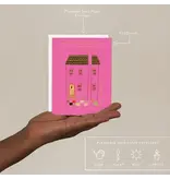 Seedlings Pink House - New Home Card