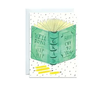 Crack the Book - Graduation Greeting Card