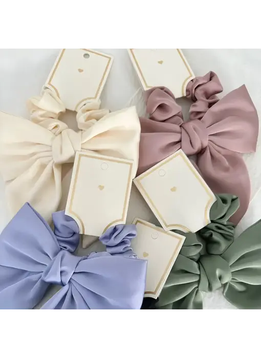 Elegant Satin Bow Scrunchies / Hair Tie - Genesis