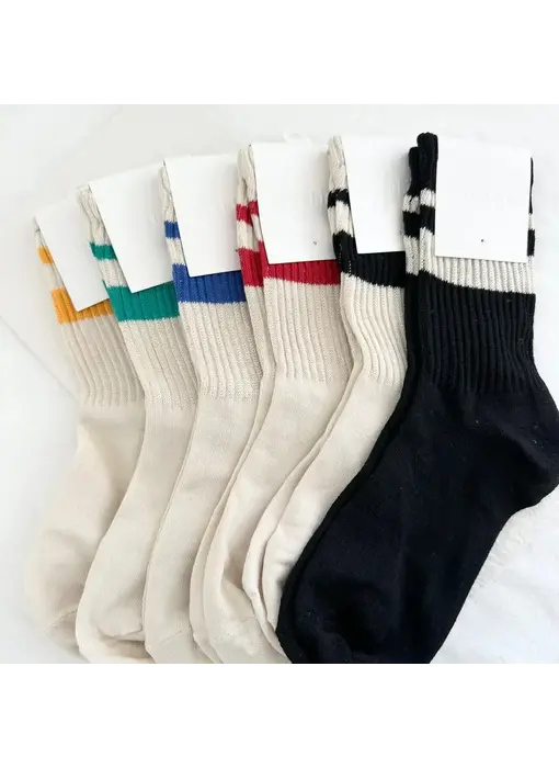 Striped Crew Socks - Juco