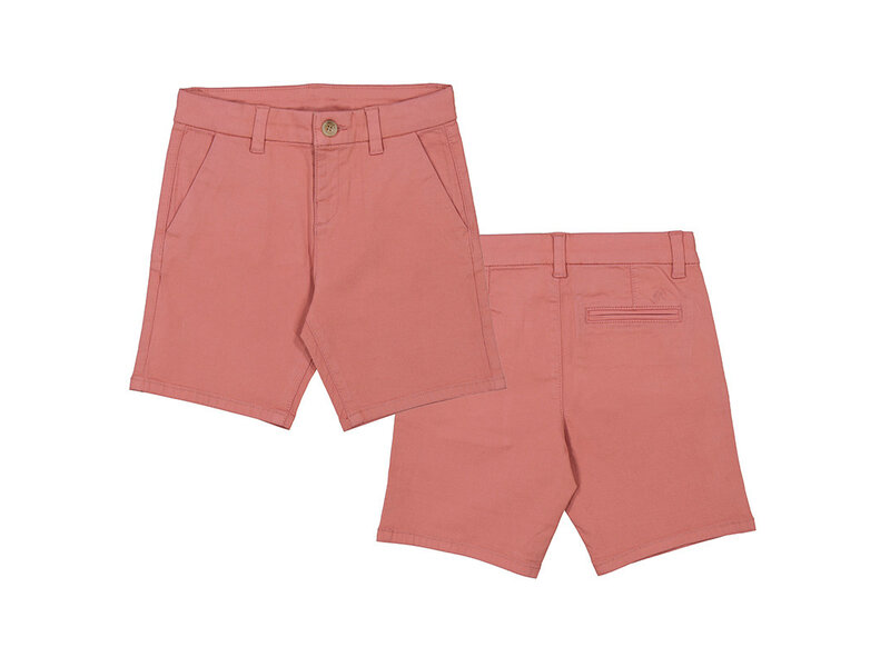 Mayoral Basic twill chino shorts Guava