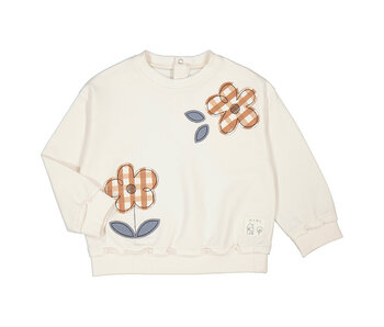 Embroidered Sweatshirt Bone-toffee