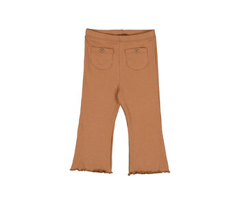 Flared Ribbed Leggings Toffee