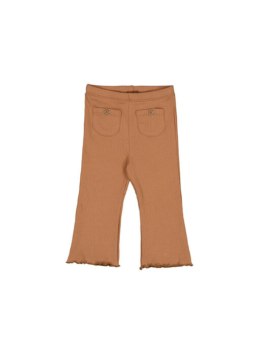 Flared Ribbed Leggings Toffee