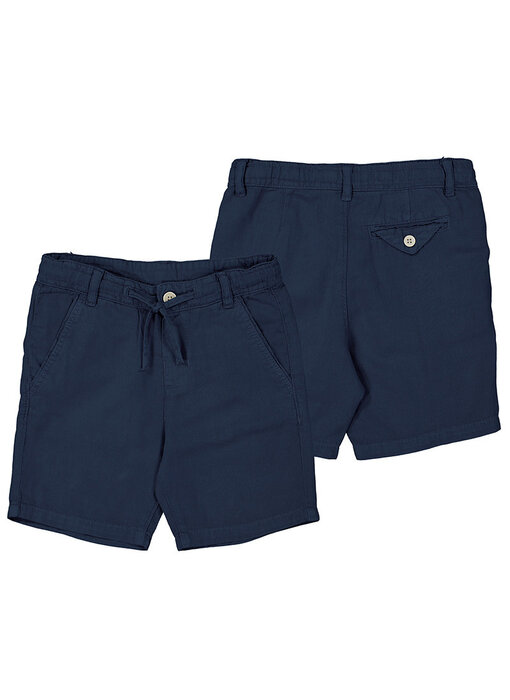 Drawstring Linen Shorts Midnight