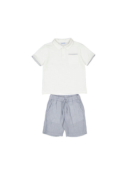 Shorts and Polo Shirt Set Blue