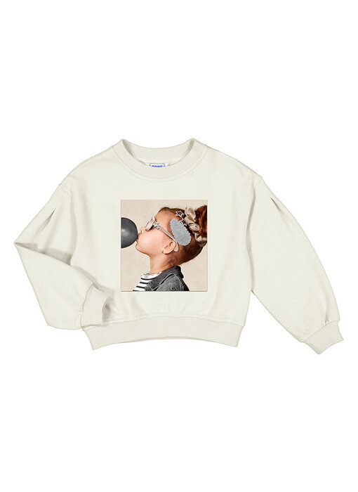 Sweatshirt Off white with Hair Clip