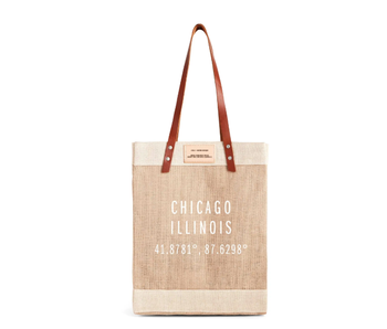 Chicago Coordinates Natural Market Bag