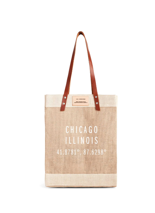 Chicago Coordinates Natural Market Bag