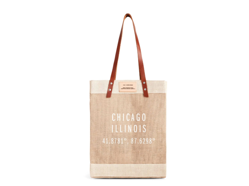Apolis Global Citizen Chicago Coordinates Natural Market Bag