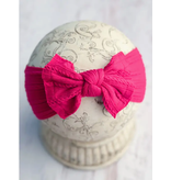 The Hair Bow Company Cable Knit Bow Headband - Hot Pink