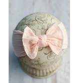 The Hair Bow Company Cable Knit Bow Headband - Light Pink