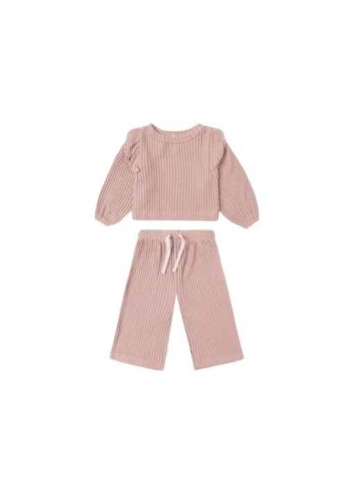 RUFFLE COZY SET || ROSE