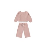 Rylee + Cru Inc. RUFFLE COZY SET || ROSE