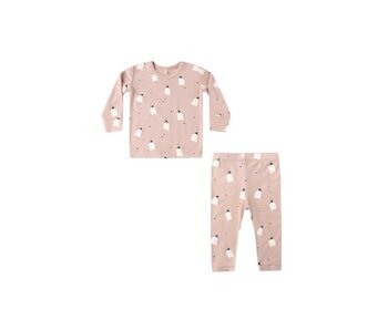 BAMBOO PAJAMA SET || PINK GHOSTS