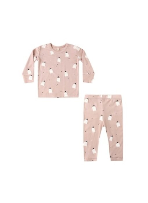 BAMBOO PAJAMA SET || PINK GHOSTS