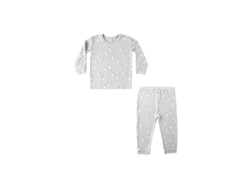 Rylee + Cru Inc. BAMBOO PAJAMA SET || SNOWMEN