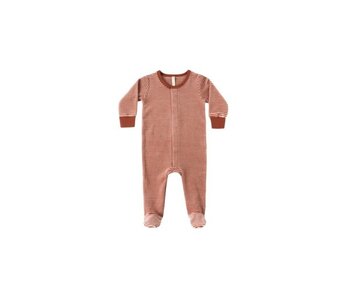 HIDDEN SNAP FOOTIE || CANDY STRIPE