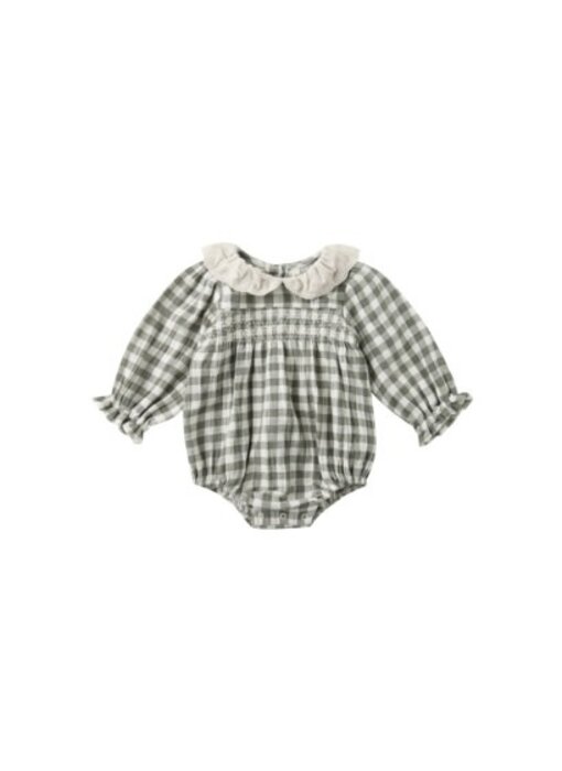 CALLIE ROMPER || FOREST CHECK