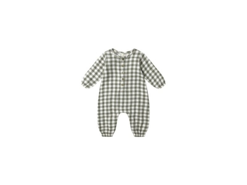 Rylee + Cru Inc. WOVEN JUMPSUIT || FOREST CHECK