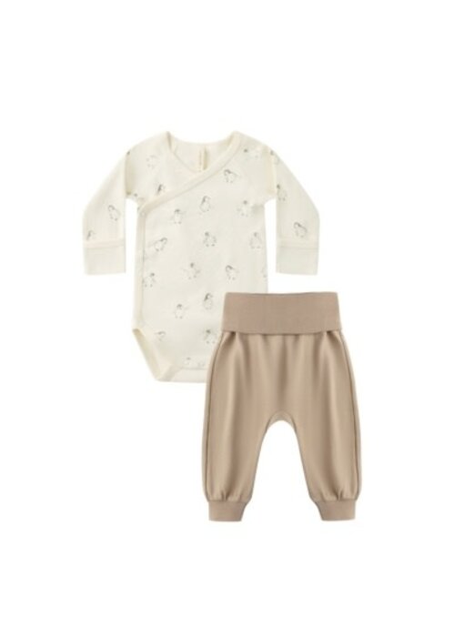 SIDE SNAP BODYSUIT + PANT SET || PENGUINS