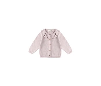 RUFFLE COLLAR CARDIGAN || LILAC